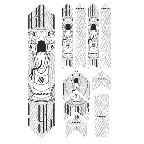 Autocollant de protection 3D pour cadre de vélo 38 x 23 x 1 cm, film anti-rayures amovible, protection pour cadre de vélo de montagne, vélo de route 1
