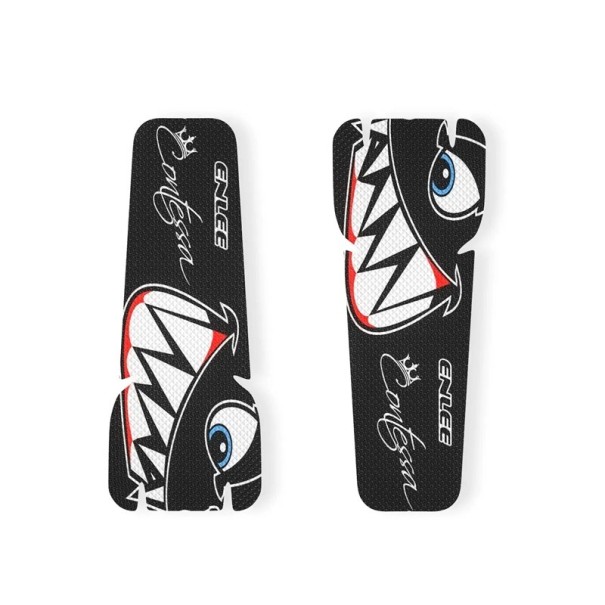Autocollant de protection pour guidon de vélo 14 x 5,5 x 3,8 cm en PVC avec motif de requin Autocollant étanche pour cadre de vélo Résistant 1