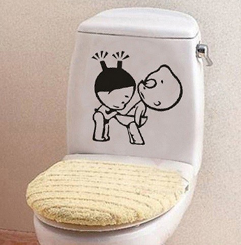 Autocollant de salle de bain humoristique J3482 2