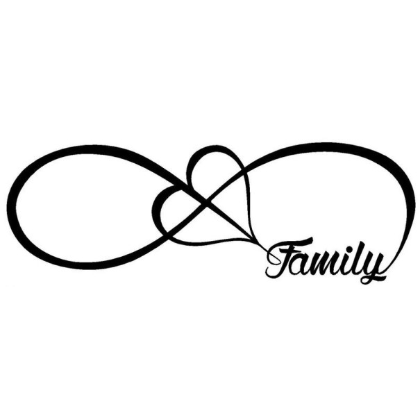 Autocollant Family noir