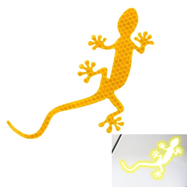 Autocollant lézard jaune