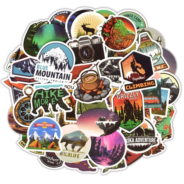 Autocollants de camping 50 pcs E197 1