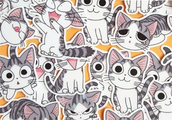 Autocollants de chats 32 pièces 1