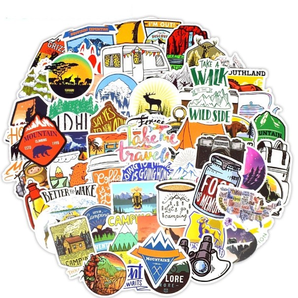Autocollants de voyage 100 pcs E202 1