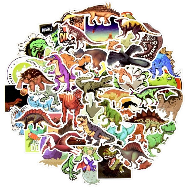 Autocollants dinosaures 50 pcs E116 1