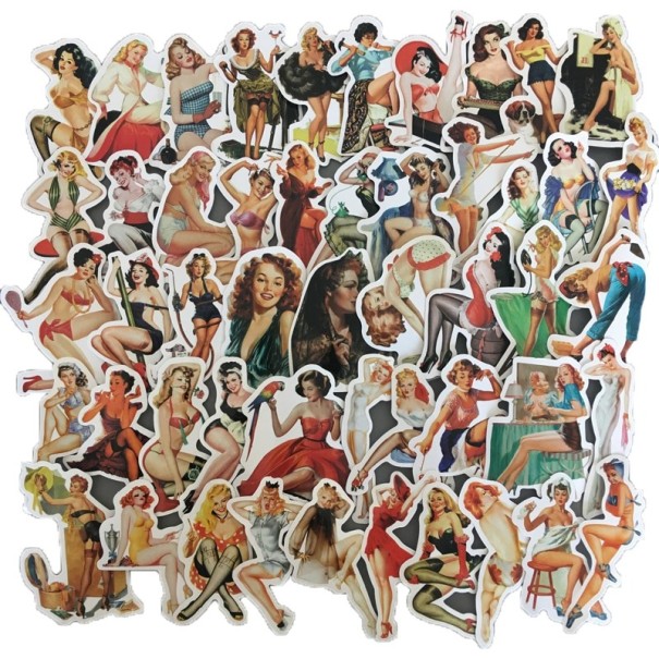 Autocollants femmes 50 pièces 1