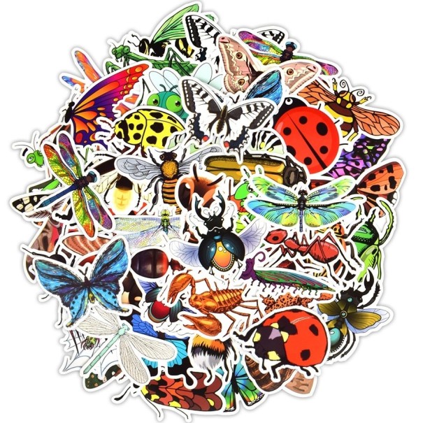 Autocollants insectes 50 pcs 1
