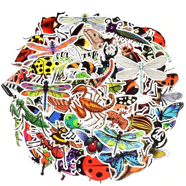 Autocollants insectes 50 pcs 1