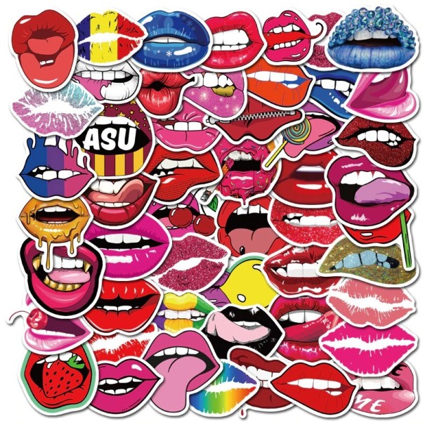 Autocollants lèvres 50 pcs 1