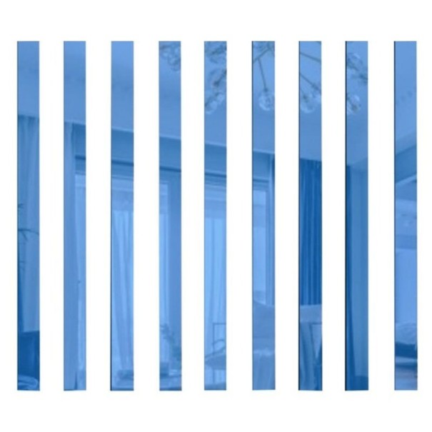 Autocollants miroir 10 pcs bleu