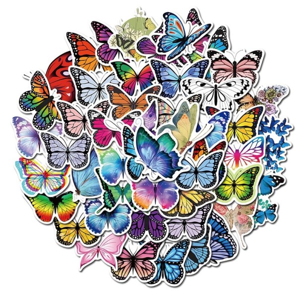 Autocollants papillons 10/30/50 pcs 2