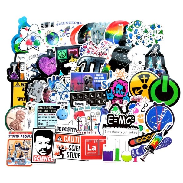 Autocollants scientifiques 50 pcs E146 1
