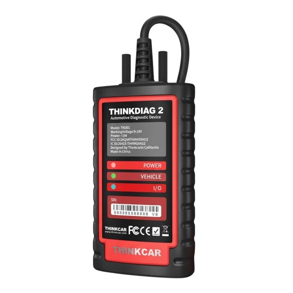 Autodiagnostika Thinkdiag 2 s Bluetooth a kabelem OBD pre Android a iOS s automatickým načítaním VIN a grafom živých dát čierno-červená 1