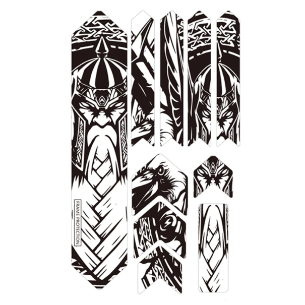 Αυτοκόλλητο 3D προστασίας για το πλαίσιο ποδηλάτου 38x23 εκ. Αφαιρούμενη μεμβράνη κατά των γρατσουνιών για δρόμους και βουνά Ανθεκτικό αξεσουάρ ποδηλάτου 1