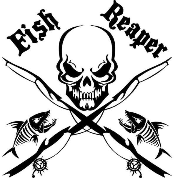 Αυτοκόλλητο αυτοκινήτου Fish Reaper μαύρο