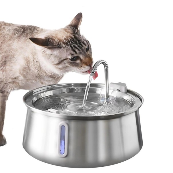 Automatic Cat Fountain 4 L with Four-Layer Filter Level Check Window and Outlet Arm Dimensions 24.5 x 12 cm 1
