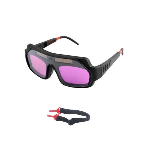 Automatikusan elsötétülő hegesztőszemüvegek Csillogásgátló Sötétítő Szemüvegek Hegesztő védőszemüvegek Öntompító védőszemüvegek napelemekkel rózsaszín