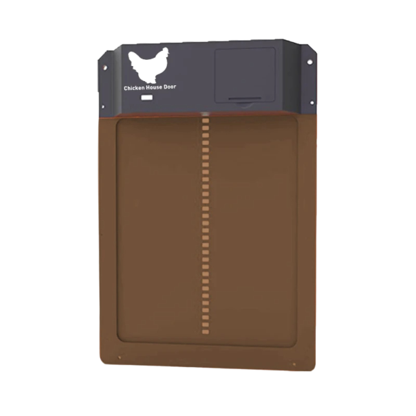 Automatiques douches de poulailler avec capteur de lumière Douches auto-ouvrantes pour poules 35 x 23,9 cm marron
