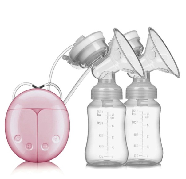 Automatische dubbele borstkolf roze