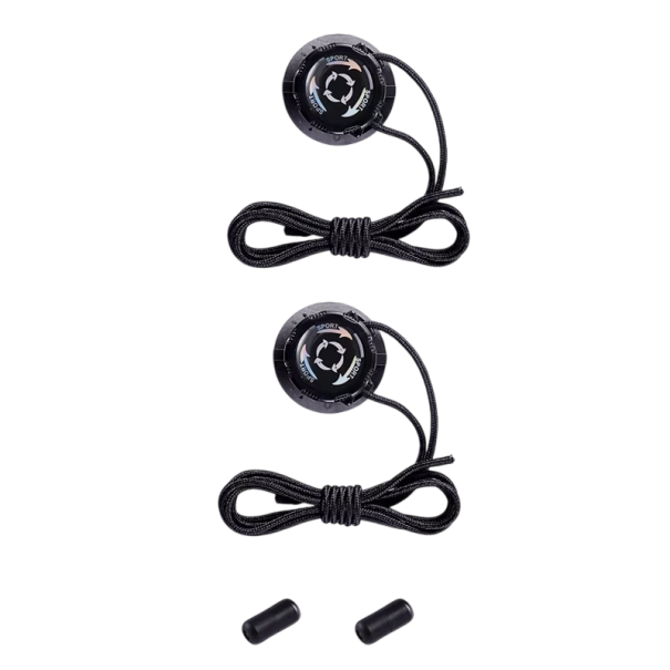 Automatische Schnürsenkel 110 cm Mit drehbarem Clip Einfaches An- und Ausziehen Geeignet für Kinder Senioren und Sportler schwarz