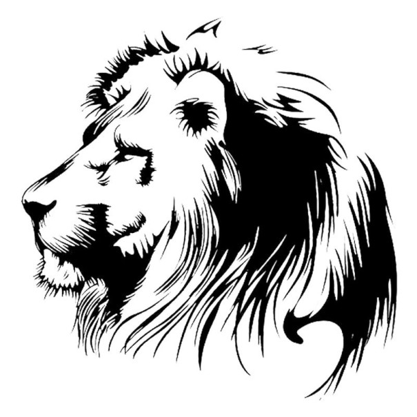 Autosticker leeuw A1515 zwart