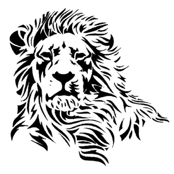 Autosticker leeuw B475 zwart