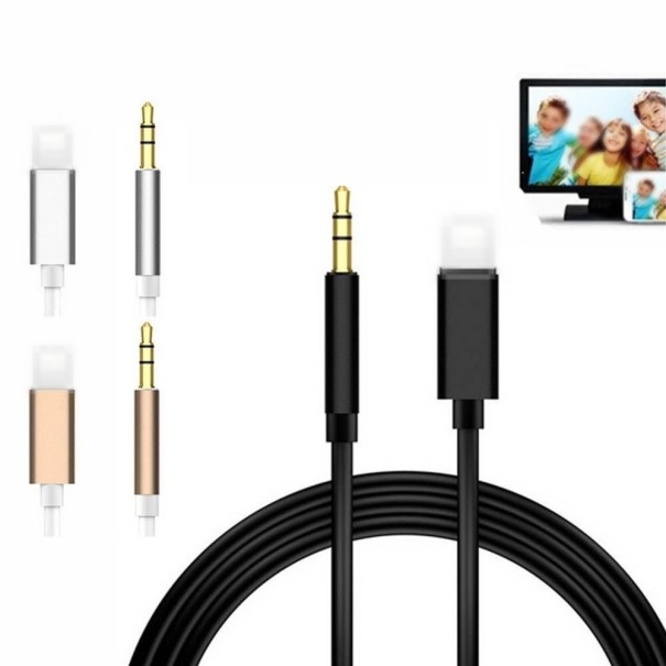 AUX-kabel för Apple Lightning till 3,5 mm jack K100