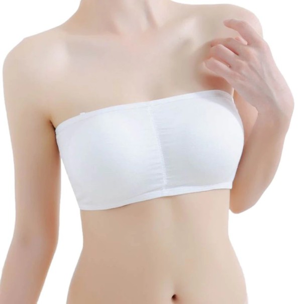 Axelbandslös bralette i vit J482