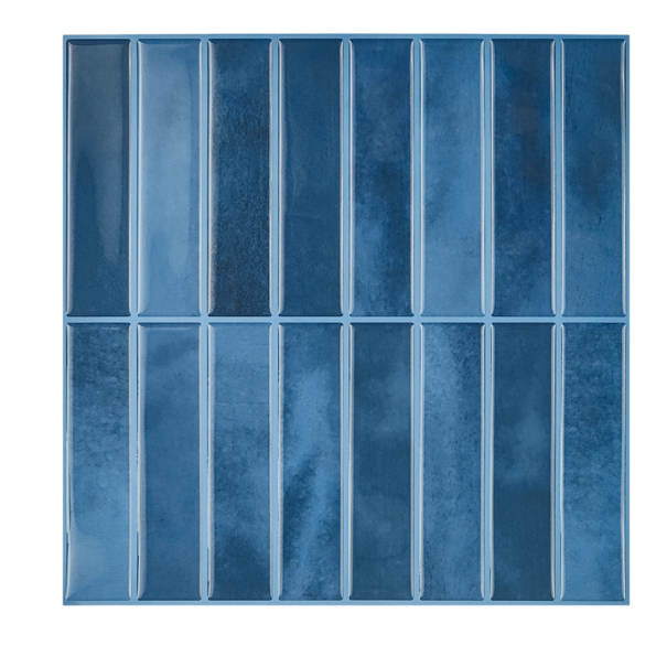 Azulejos autocolantes 3D à prova de água  Azulejos autocolantes para cozinhas, casas de banho e interiores azul