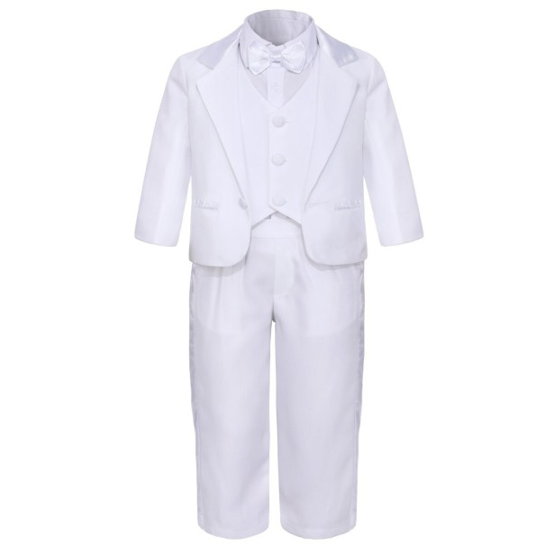 B1376 Boys' Suit white 3-6 months