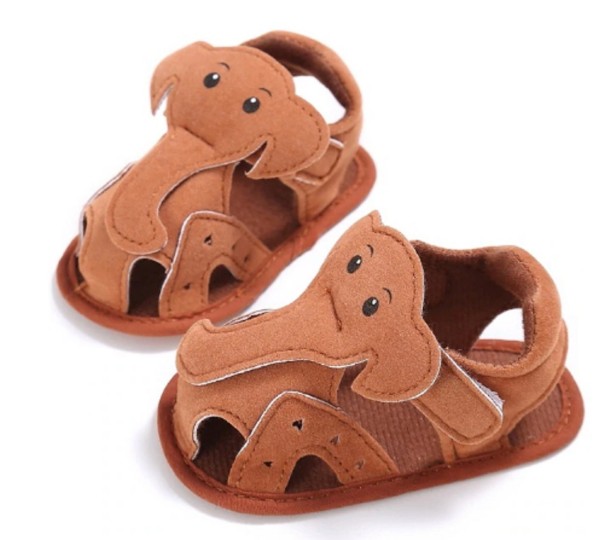 Baba puhatalpú cipő elefánttal barna 12-18 hónap