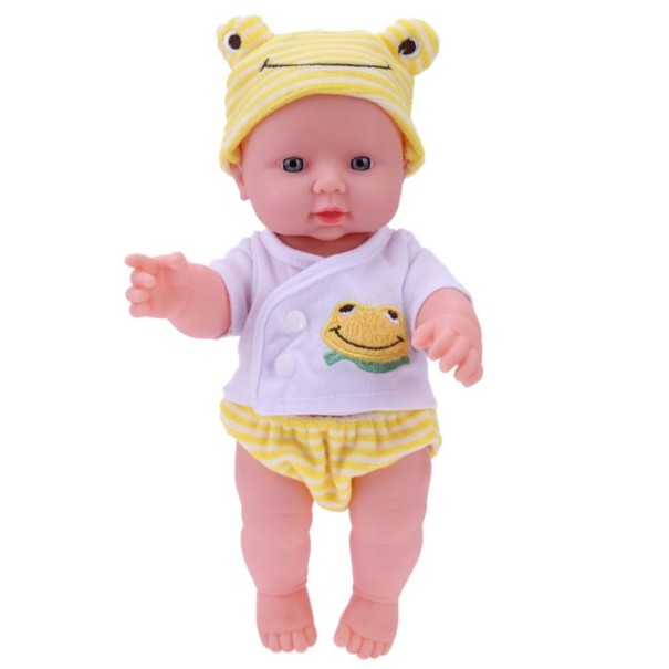 Baba ruhával 30 cm sárga