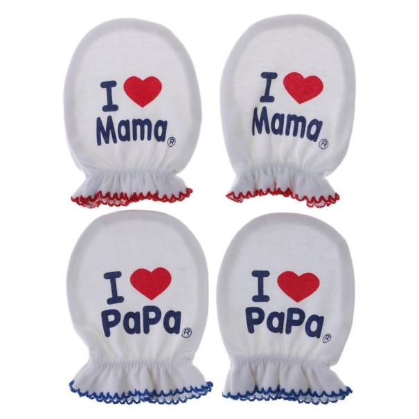 Baby Gloves with Print 2 Pairs 1