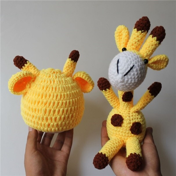 Baby Hat and Giraffe Set yellow