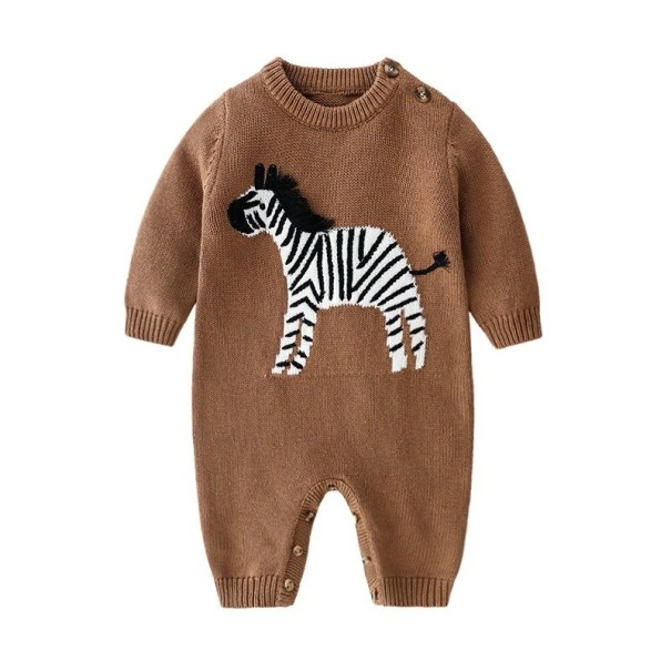 Baby heldragt med zebraprint T2742 0-3 måneder
