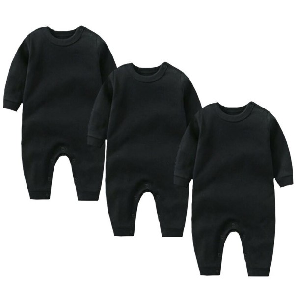 Baby jumpsuit 3 stuks T2581 zwart 9-12 maanden