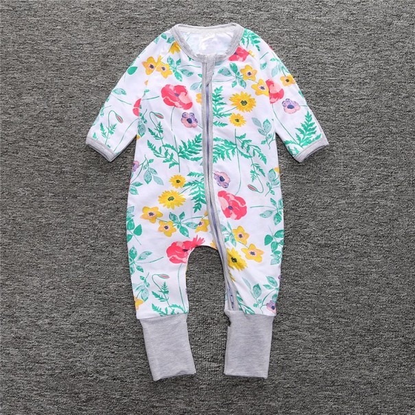 Baby jumpsuit med blommor 9-12 månader