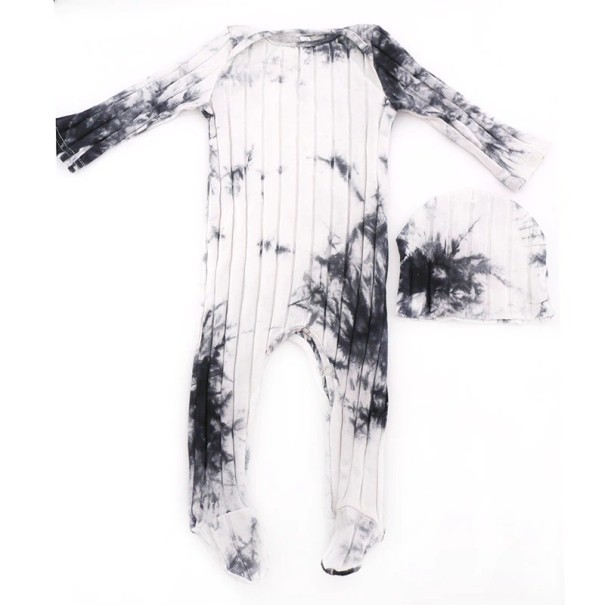 Baby jumpsuit med hatt T2678 vit 6-9 månader