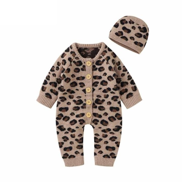 Baby jumpsuit med hatt T2705 beige 0-3 månader