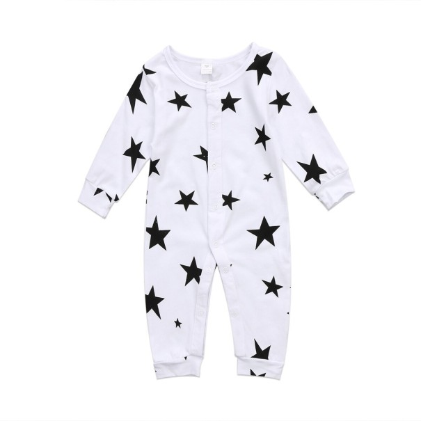Baby jumpsuit med stjärnor T2617 0-3 månader