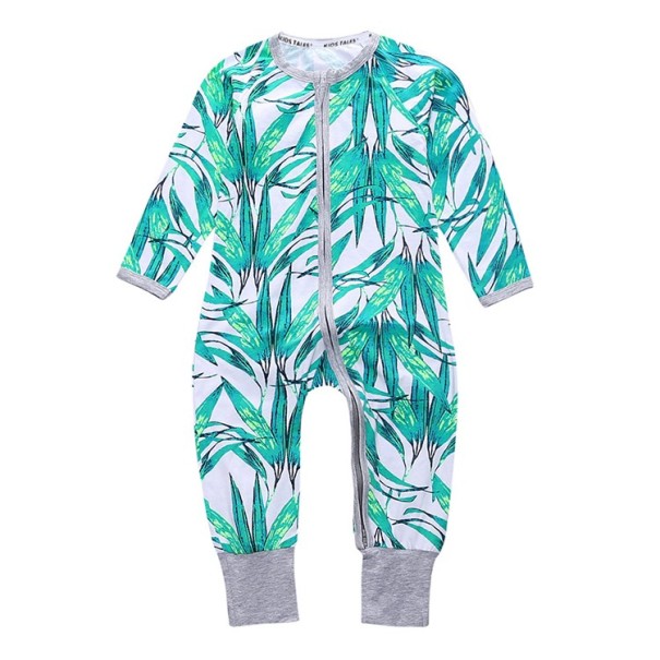 Baby jumpsuit met bladprint 12-18 maanden