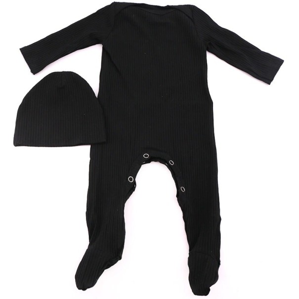 Baby jumpsuit met hoedje T2678 wit 0-3 maanden