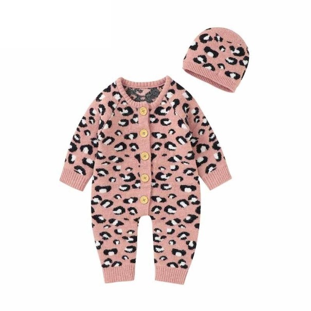 Baby jumpsuit met hoedje T2705 roze 3-6 maanden