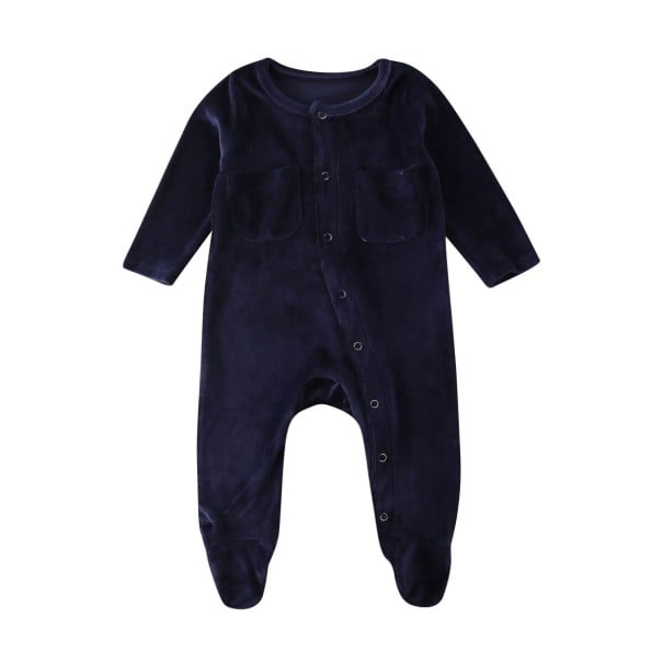 Baby jumpsuit T2624 donkerblauw 0-3 maanden