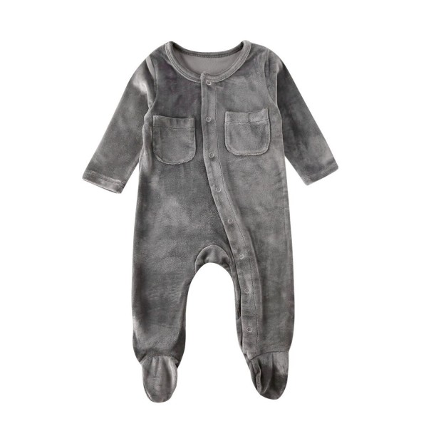 Baby jumpsuit T2624 grijs 6-12 maanden