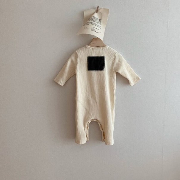 Baby jumpsuit T2650 beige 6-9 månader