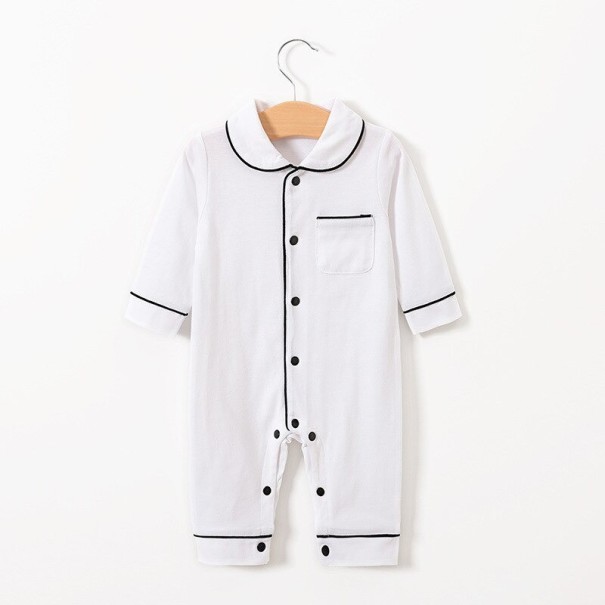 Baby jumpsuit T2653 wit 0-3 maanden