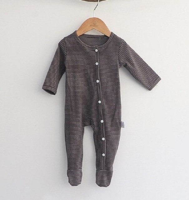 Baby jumpsuit T2654 donkergrijs 0-3 maanden