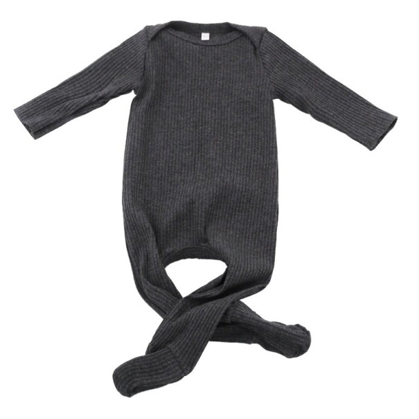 Baby jumpsuit T2677 donkergrijs 0-3 maanden