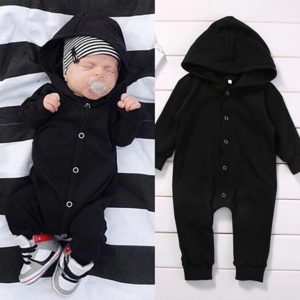 Baby jumpsuit zwart T2747